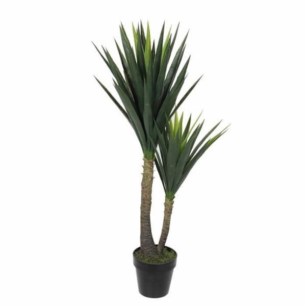 Glimmerdekorationer Yucca Konstgjorda växter - H120 x Ã˜70 cm Grön