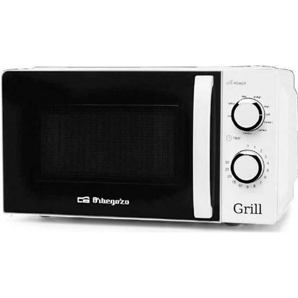 Mikrobølgeovn med grill Orbegozo MIG2130 20 L 700W Hvid - ORBEGOZO - Grill mikrobølgeovn - 20 L - 700W
