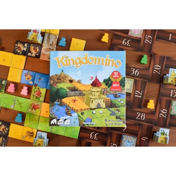 Kingdomino pusselspel - BLÅ ORANGE - Kingdomino modell - 2 eller fler spelare - Vuxen - Blå Flerfärgad
