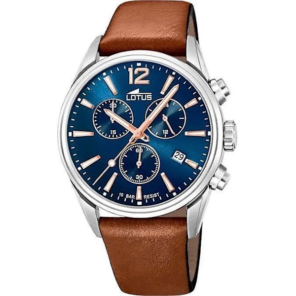 Ur - Lotus - 18691/2 - Chronograf - 42mm - 100m - Brun læder Blå