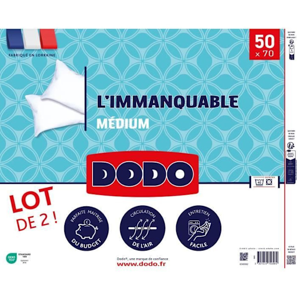 DODO Sæt af 2 mellemstore puder - DET UUNDGÅELIGE - 50 x 70 cm - Hvid Sovrum