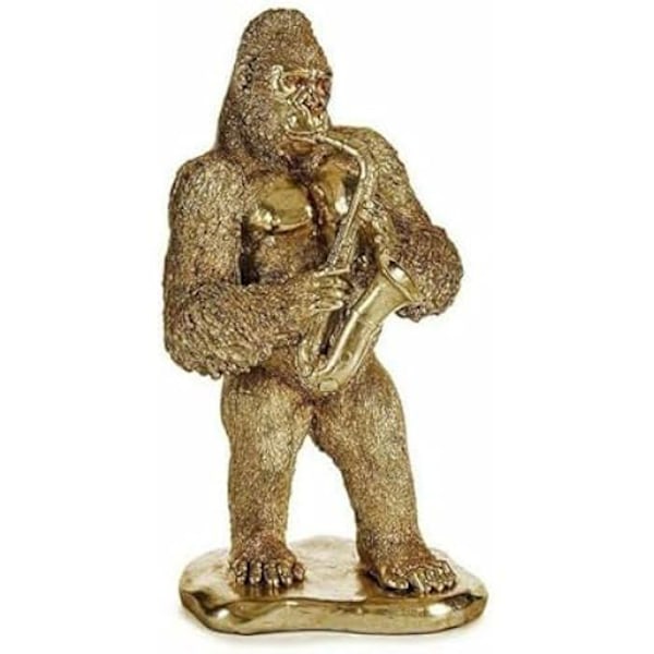 Koristeellinen hahmo - LAHJAKORJAUS - Kultainen saksofoni Gorilla - 18,5 x 38,8 x 22 cm - 3 kpl - Monivärinen Flerfärgad