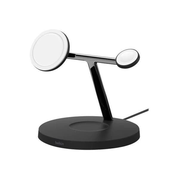 Belkin Qi2 15W MagSafe 3-i-1 ladestation sort Sort