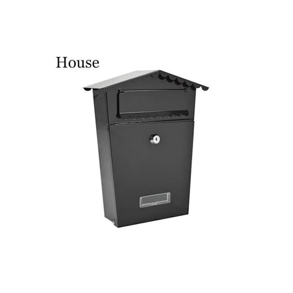 Black House mallin teräspostilaatikko - GENERIC - Yksipuolinen - Seinäasennus Svart