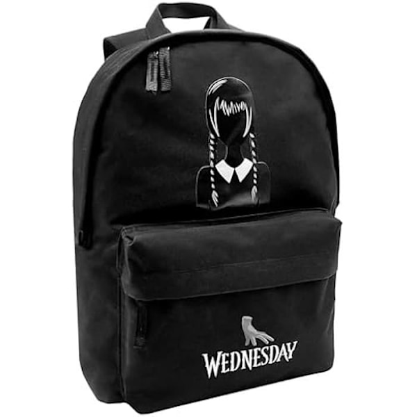 Skoletaske TOYBAGS - Wednesday Addams - Sort - Med vogn og laptoprum Svart