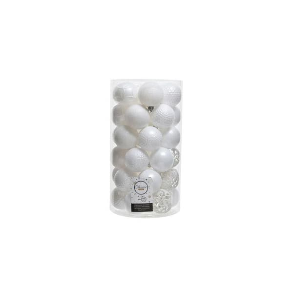 Set med 37 EDM-kulor - Julstämning - Vit - 72011 Vit