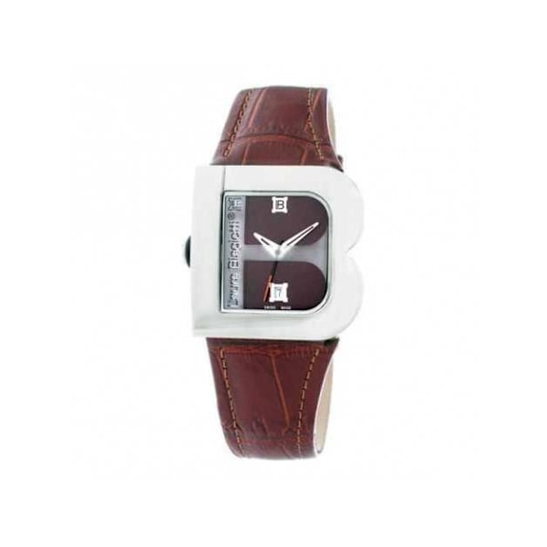 Dameur - Laura Biagiotti - LB0001L-10 - Kvarts - Læder - Ø 33 mm kastanj