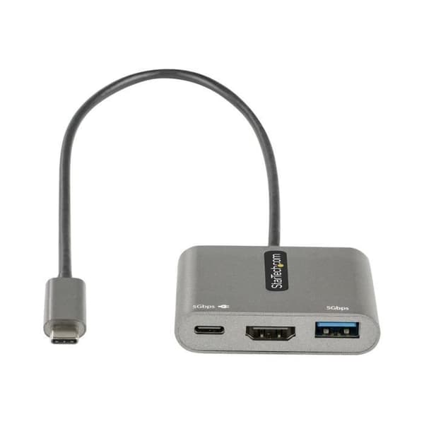 StarTech.com - CDP2HDUACP2 - USB-C-moniporttisovitin, USB-C - HDMI 4K, USB 3.0 -keskitin, telakointiasema