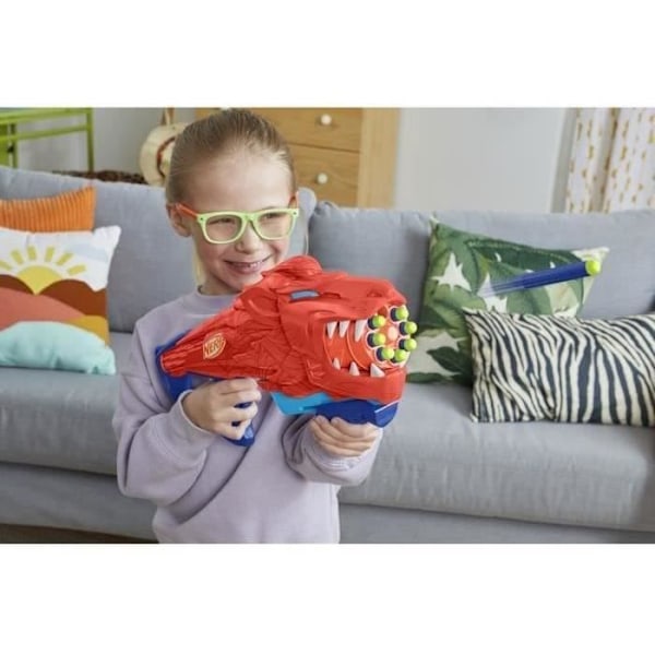 Nerf Junior Wild Lionfury, dartblaster, 16 Nerf Elite dart, fra 6 år og opefter Flerfärgad