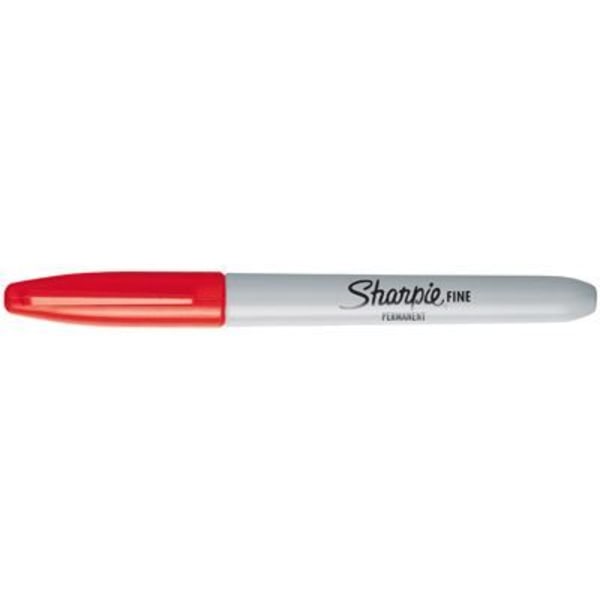 Sharpie permanent markør - SHARPIE - Kuglespids - Rød Röd