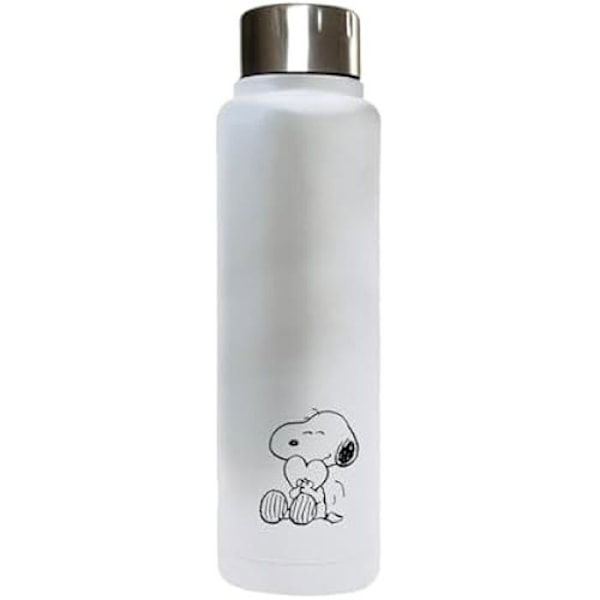 Isolerende flaske - SNOOPY LOVE - 500 ml - Rustfrit stål - Dobbelt isolering - 6 timer varmt, 12 timer koldt Ljusblå