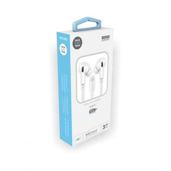 Høretelefoner - earTECH - HOP - Hvid - Lightning - Ergonomiske Hvid