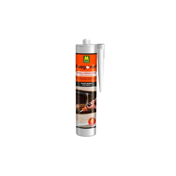 Mastik Refraktär - FUEGO NET - 231194 - Svart - 300 ml - Motstånd upp till 1500 °C Svart