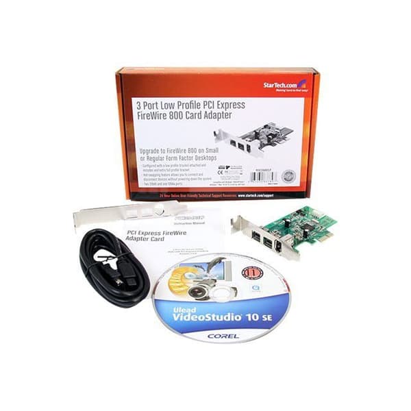 PCI Express til 3 FireWire-porte adapterkort - STARTECH - Lille plads - 800 og 400
