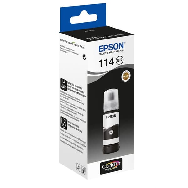 Mustepullot - Epson - Ecotank 114 - Musta - 70ml - Mustetäyttö