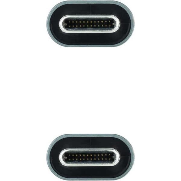 USB - C kaapeli - NanoCable 10.01.2101 - 1m - 3A Lataus - 480Mbps Siirto - Musta Sort