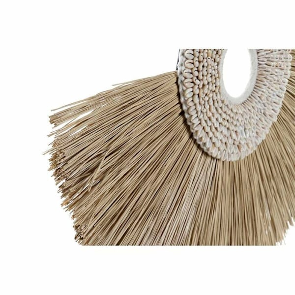 dekorativ figur naturlig sort jernjute etnisk (55 x 12 x 53 cm) beige/svart