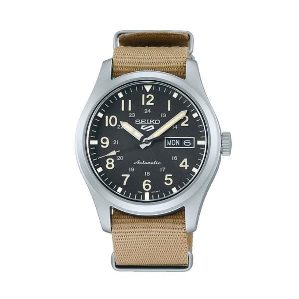 Ur - SEIKO - SRPG35K1 - Sort læder - 5 ATM - Quartz - Analog - Rund - Sølv
