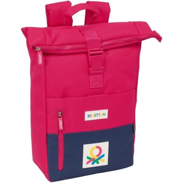 Ryggsäck - Benetton - Körsbär - 15,6 tum - Körsbär/marinblå - Unisex barn Cerise/marinblå