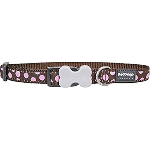 Kaulus - PUNAINEN DINGO - Pilkullinen - Vaaleanpunainen/ruskea - Säädettävä - Kestävä Prickmönster - Rosa/brunt