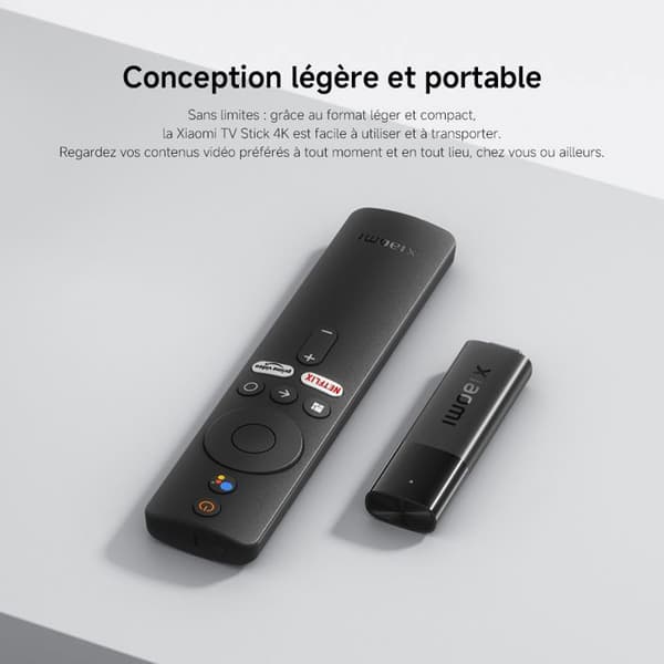 Smart TV Stick - XIAOMI - Mi - 4K - WiFi - Bluetooth - RAM 1 GB - ROM 2 GB - Sort