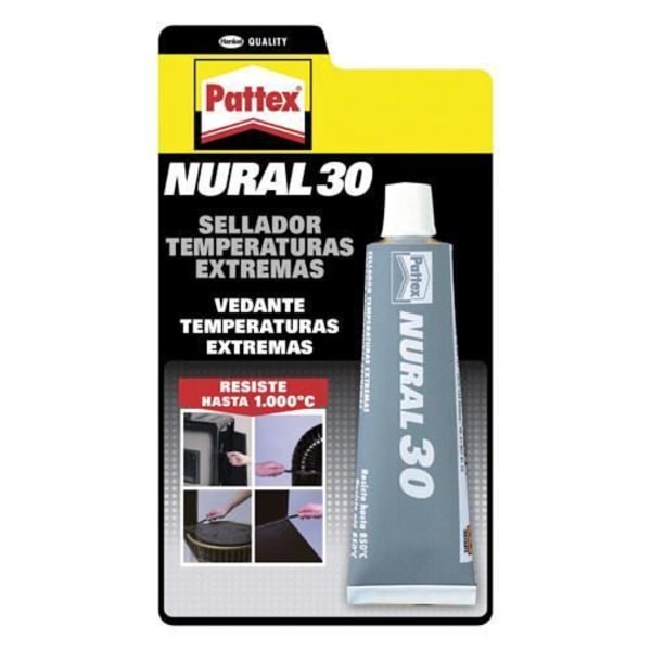 Reparationsprodukt - Nural - 30 Alta Temperatura - Tubo 110g - Modstand op til 1000°C - Sort Svart