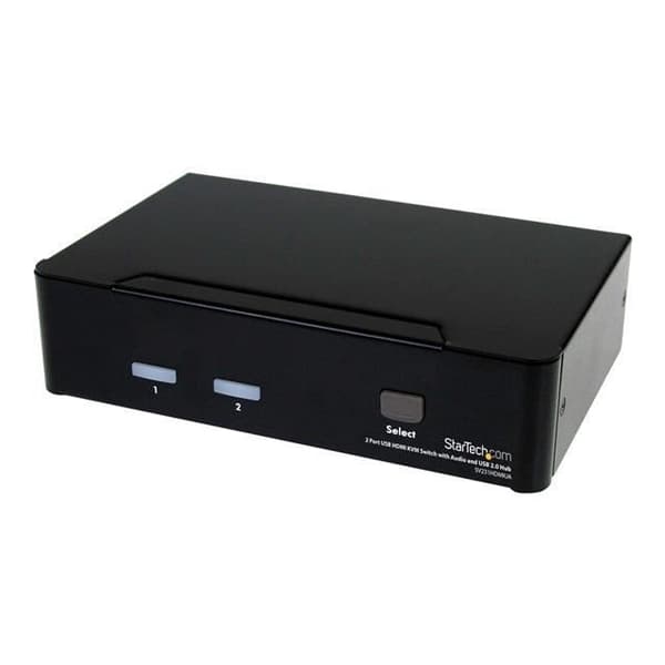 StarTech.com 2-ports USB HDMI KVM-switch med lyd og USB 2.0-hub (SV231HDMIUA)