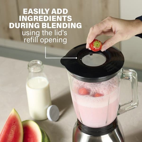 Princess 212091 Blender i rustfrit stål 1000 - fire hastighedsindstillinger - 1.5 L