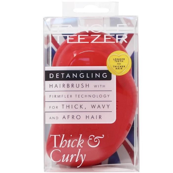 Irrotusharja paksuille hiuksille - Tangle Teezer - paksu ja kihara - salsanpunainen Röd salsa