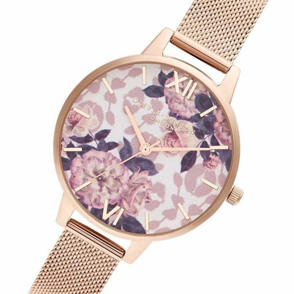 Olivia Burton - OB16LP01 - Analog ure med kvartsurgang til kvinder med armbånd i rustfrit stål i rosaguld -