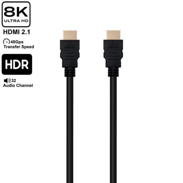 HDMI 2.1 - Ewent - EC1320 - Korkeanopeus Ethernetillä - 1m - Musta