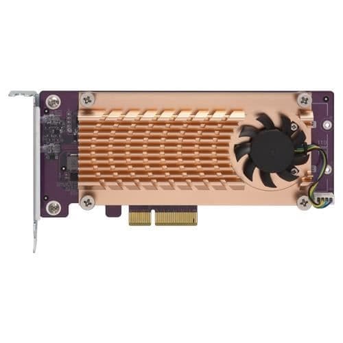 M.2 - PCI express -sovitin - QNAP QM2-2P-244A - Seka - Kuparin väri