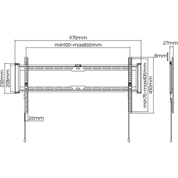 Support TV fixe - SLIM - Stell - SHO 7210
