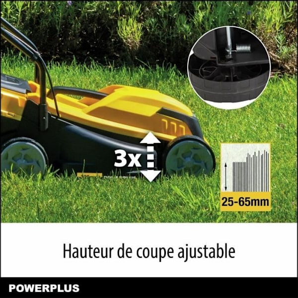 Sähkölaituri - POWERPLUS - POWEG62203 - 1000 W - 320 mm Ø - Urakointi ja takaluukku. sort