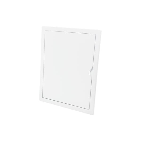 Rektangulær indbygget ABS registreringsdæksel 20x25cm hvid