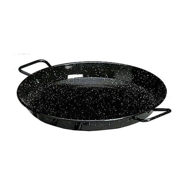 Paella fat - LA VALENCIANA - 60 cm - Polerat stål - Emaljerad - Svart Svart
