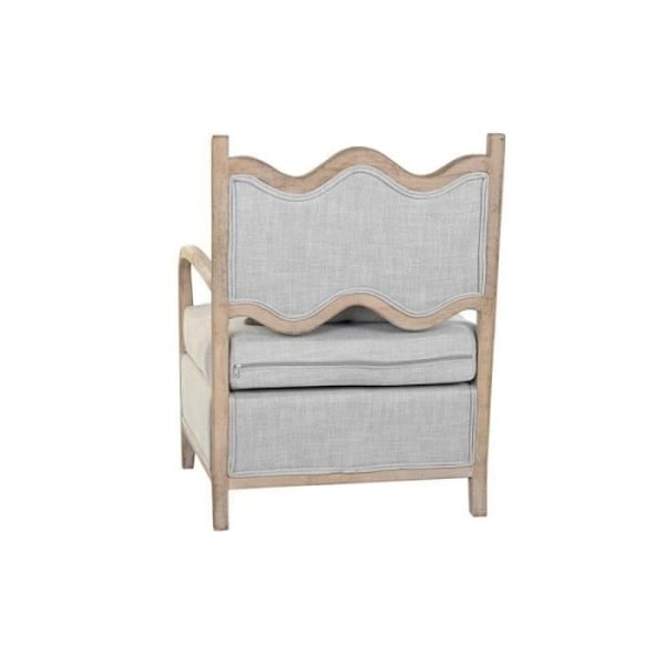 Lænestol DKD Home Decor Gran Polyester Lysebrun Lysegrå (66 x 70 x 88 cm)