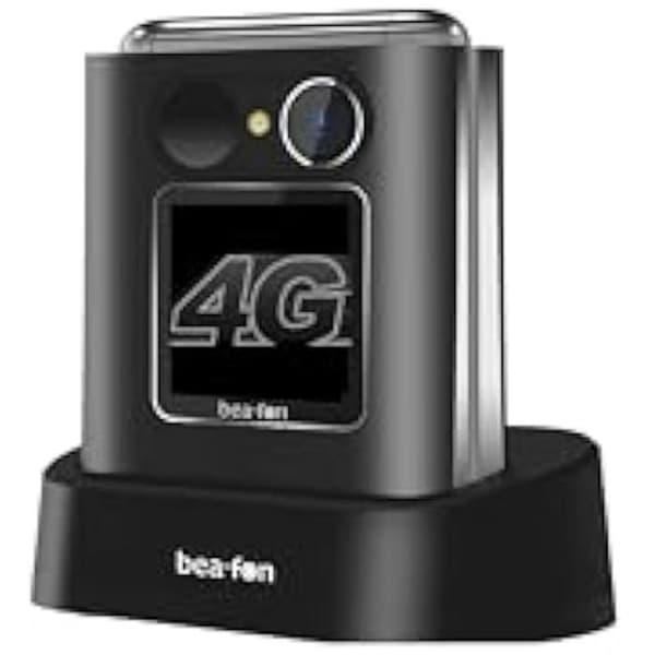 Sammenfoldelig mobiltelefon - BEAFON - Fold10 LTE - Skærm 2,2'' - SOS-knap - Bluetooth 4G sort/sølv