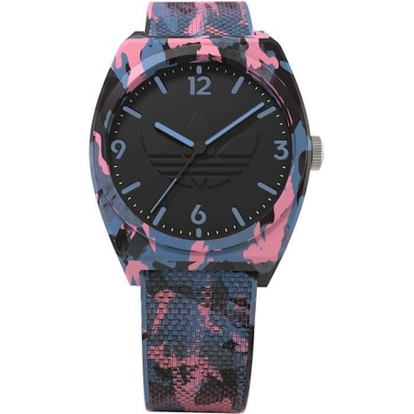 Kello - ADIDAS - AOST22569 - Unisex - Hartsvaippa - 38 mm - Kestävyys 5 ATM Rosa/Blå