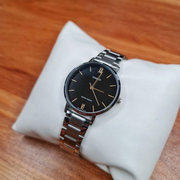 Klocka - CASIO - LTP-VT01D-1B - Kvarts - Rostfritt stål - Analog