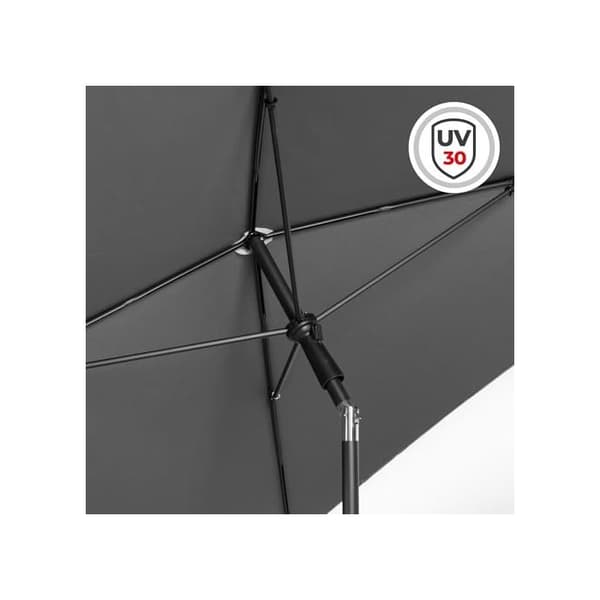 Firkanthavemølle - AKTIVE - 175x175 cm - Grå - Vipbart mast - UV30 beskyttelse - 4 robuste ribber Grå