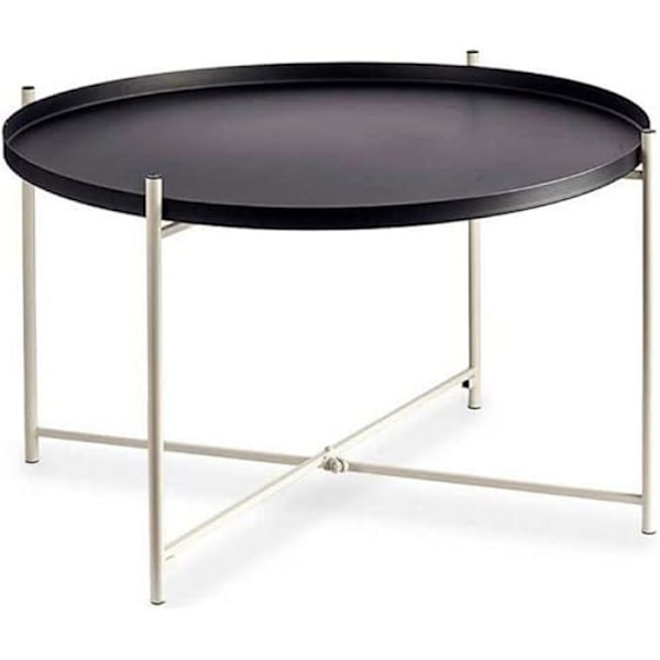 Sidobord - PRESENTDEKOR - Metall - Svart och vitt - 76,5 x 46 x 76,5 cm - Modern stil Svart vit