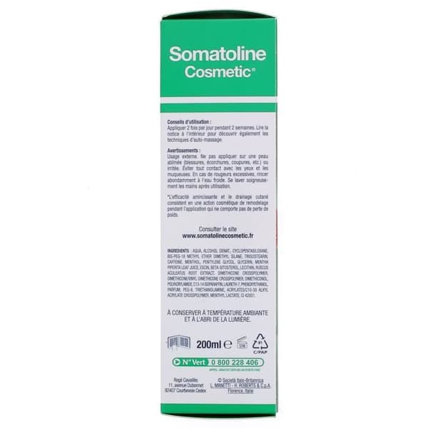 SOMATOLINE - Drænende omformende ben 200 ml creme