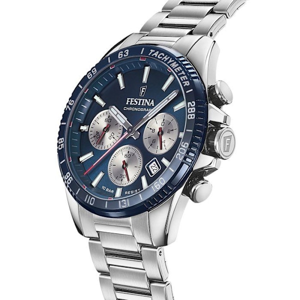Chronograf Festina F20560/2 Blå skive - 45mm - 10ATM Blå