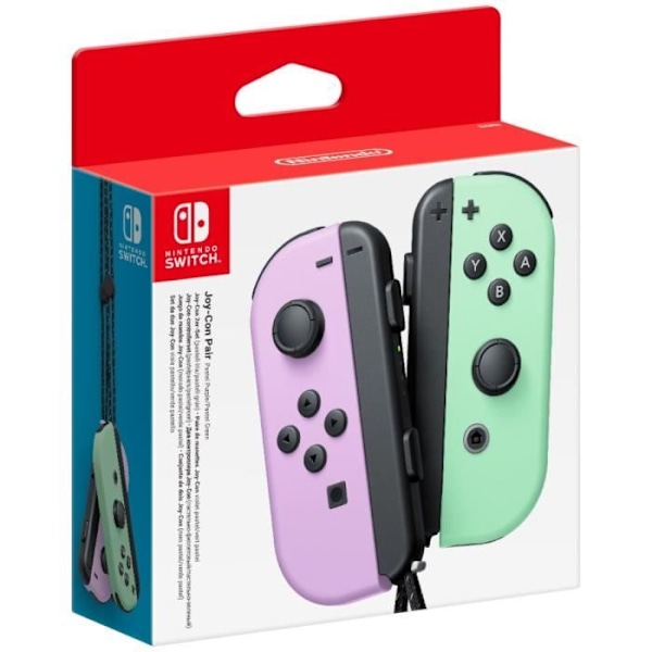 Ett par Pastell Purple & Pastel Green Joy-Con-kontroller för Nintendo Switch Pastelllila & Pastellgrön