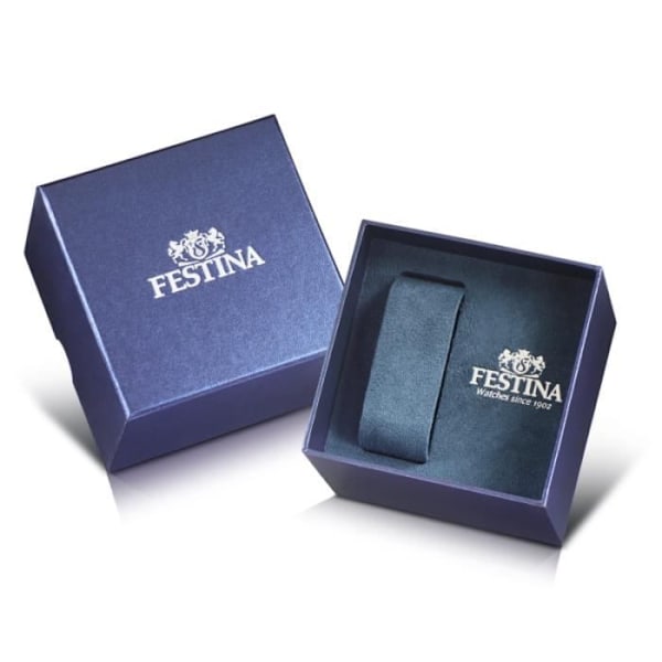 Ur - FESTINA - F20653/3 - Chronograf - Stål - Sort Læder - Vandtæt 50m Svart