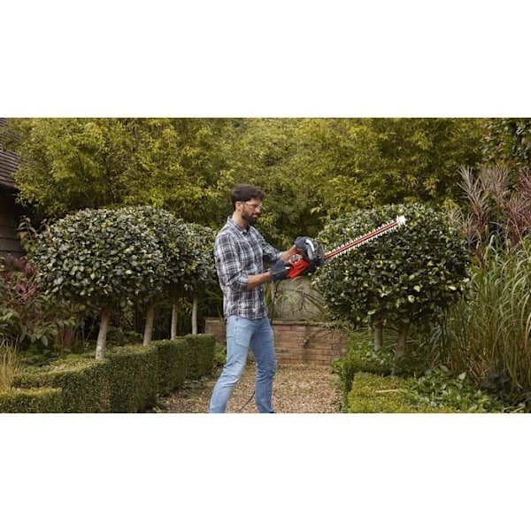 BLACK + DECKER BEHTS401-QS 500W 55cm sähköpensasleikkuri kahdella kahvalla ja suojalla, epäsymmetrinen terä Orange, sort