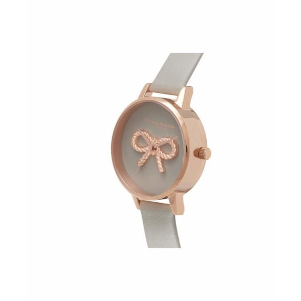 Olivia Burton Armbandsur - OB16VB04 - Analog kvartsklocka för kvinnor med grått läderband