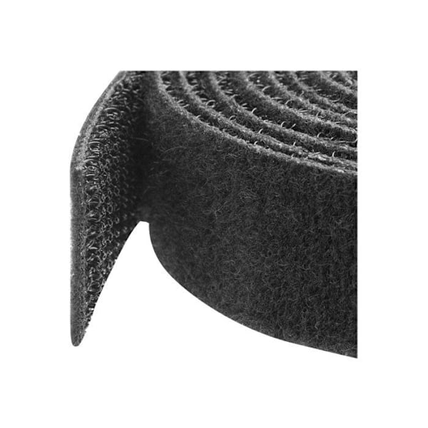 STARTECH Hook & Loop Kabelbindere Bulk - 25 ft Rulle - Brugerdefineret kabelstrop - Sort - Stof