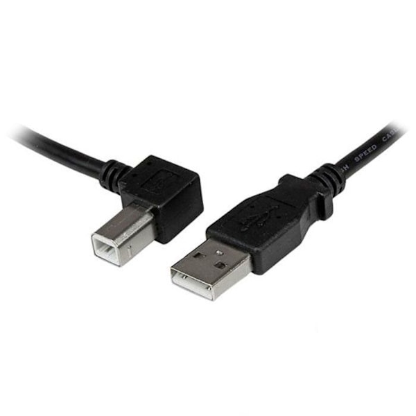 USB 2.0 Type A til USB Type B venstrevinklet han-/hankabel - STARTECH.COM - 1 m - Sort